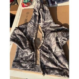 Akimbo Realtree Edge Camo Full Zip Hoodie Fleece Lined Mens Small Brown Grey